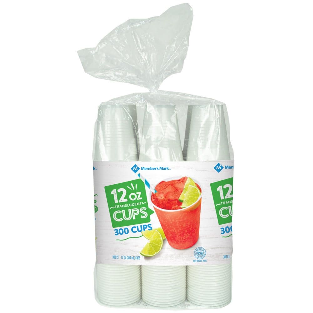 Member’s Mark Translucent Plastic Cups (12 oz. 300 ct.) - Disposable Tableware - Member’s Mark