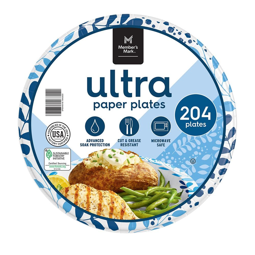 Member’s Mark Ultra Dinner Paper Plates (10 204 ct.) - Disposable Tableware - Member’s Mark