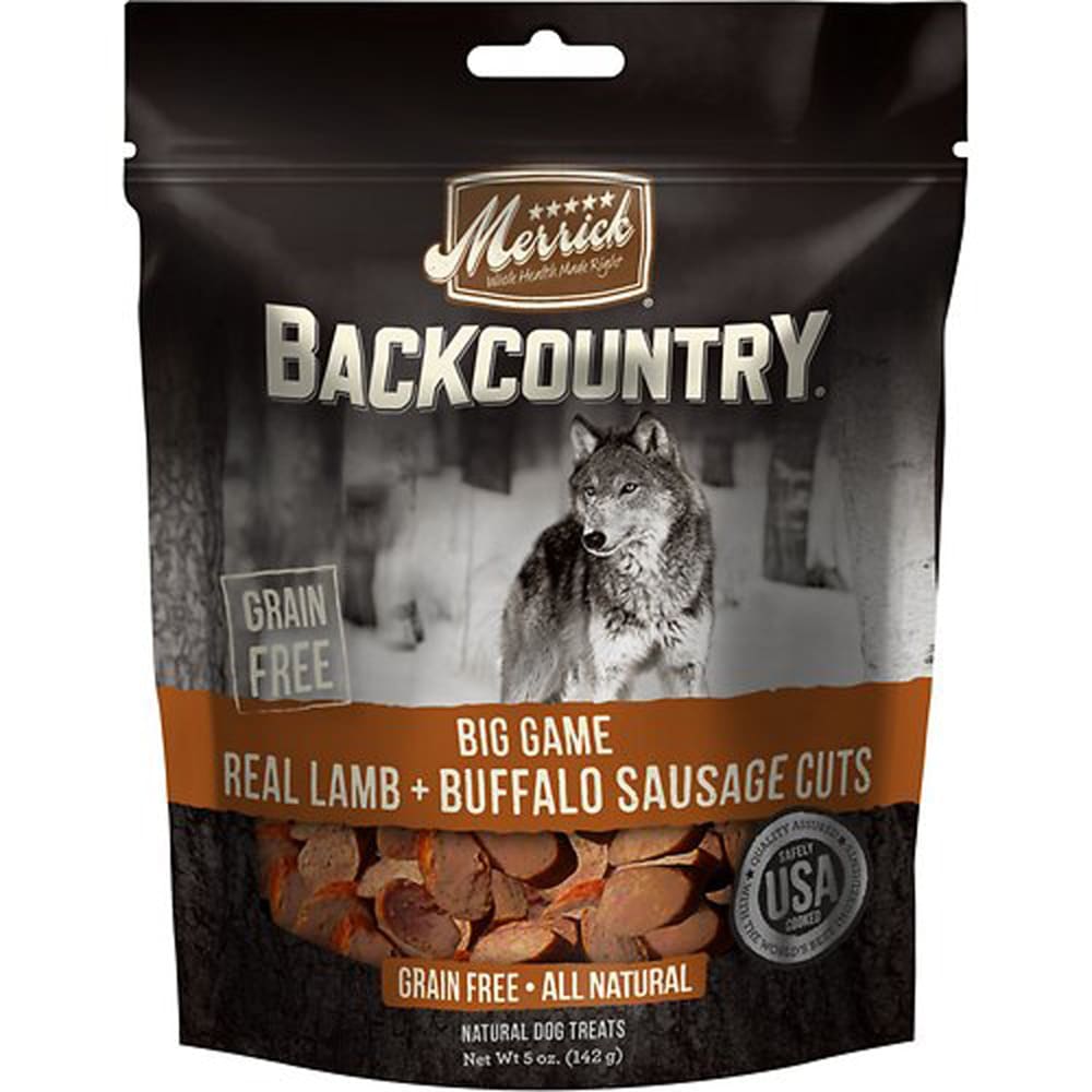Merrick Backcountry Big Game Real Lamb and Buffalo Sausage Cuts 7 Oz.(Case Of 6) - Pet Supplies - Merrick