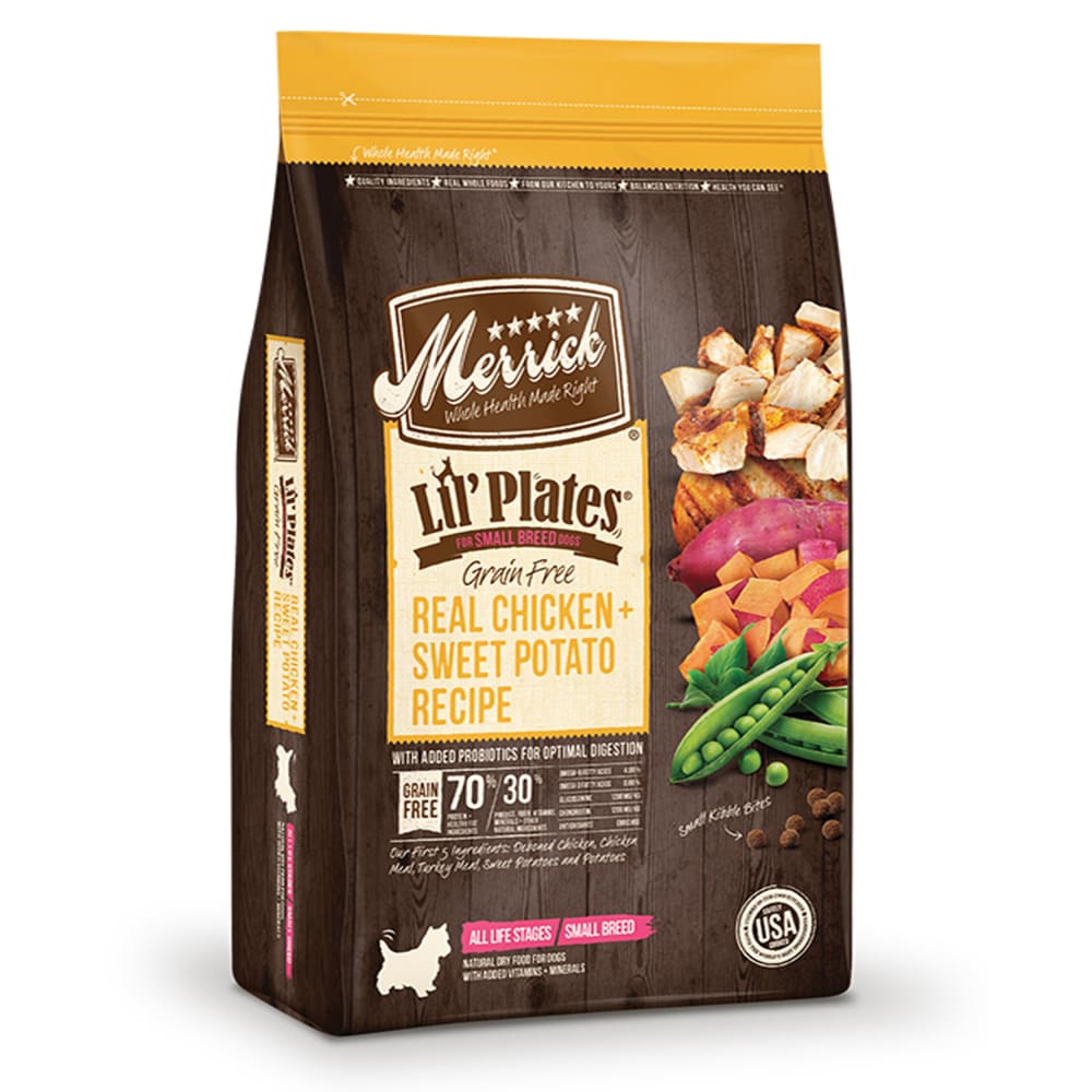 Merrick Lil Plates Grain Free Real Chicken and Sweet Potatoes Recipe 4 Lbs - Pet Supplies - Merrick