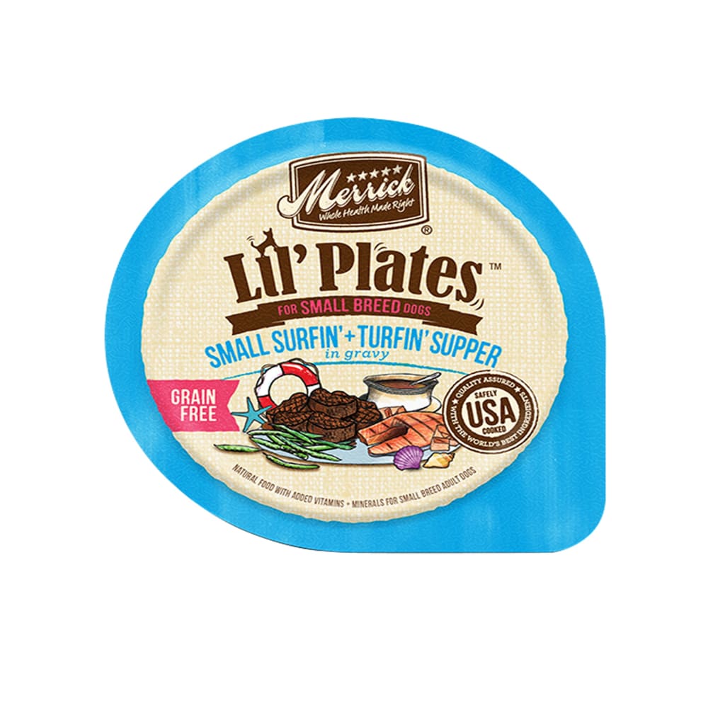Merrick Lil Plates Grain Free Small Surfin Turfin Supper Dog Food (Case of 12) - Pet Supplies - Merrick