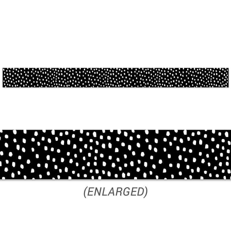 Messy Dots On Black Border (Pack of 8) - Border/Trimmer - Creative Teaching Press