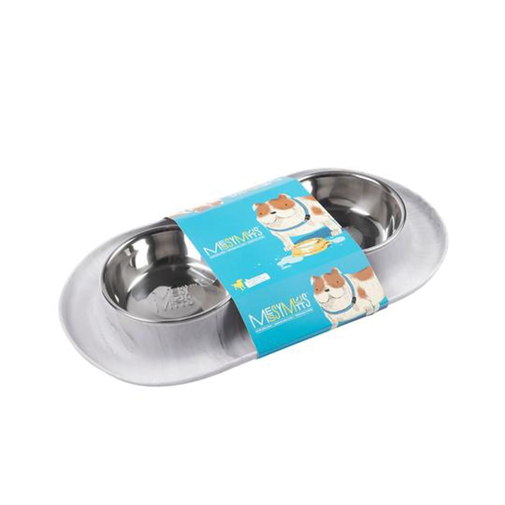 Messy Mutts Dog Double Feeder Marble 1.5 Cup - Pet Supplies - Messy Mutts