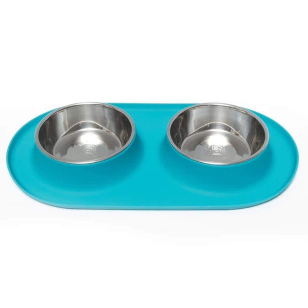 Messy Mutts Double Feeder Blue 1.5 Cup - Pet Supplies - Messy Mutts