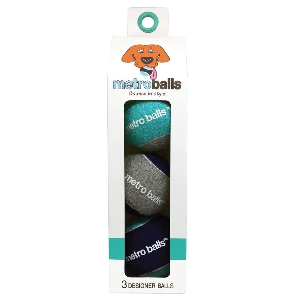 Metro Paws Metro Balls Seafoam 3Ct - Pet Supplies - Metro Paws