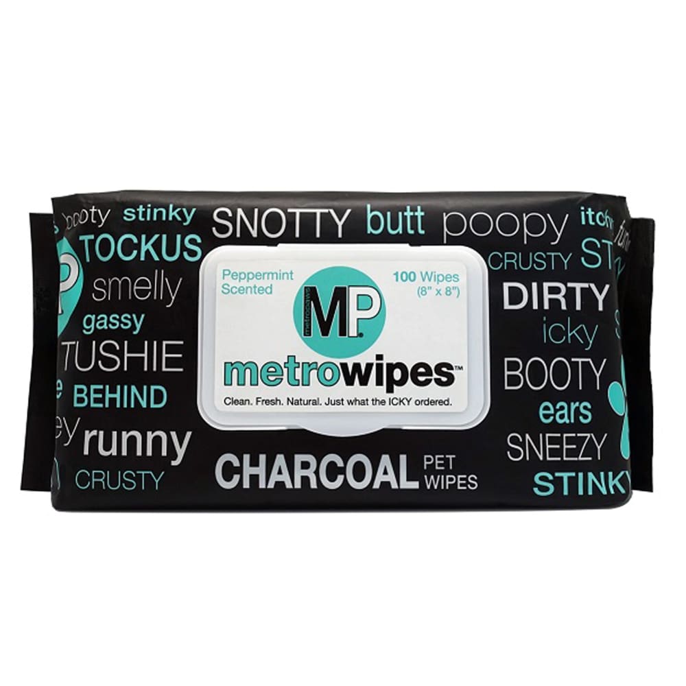 Metro Paws Metro Wipes Charcoalgrooming Wipes 100Ct - Pet Supplies - Metro Paws