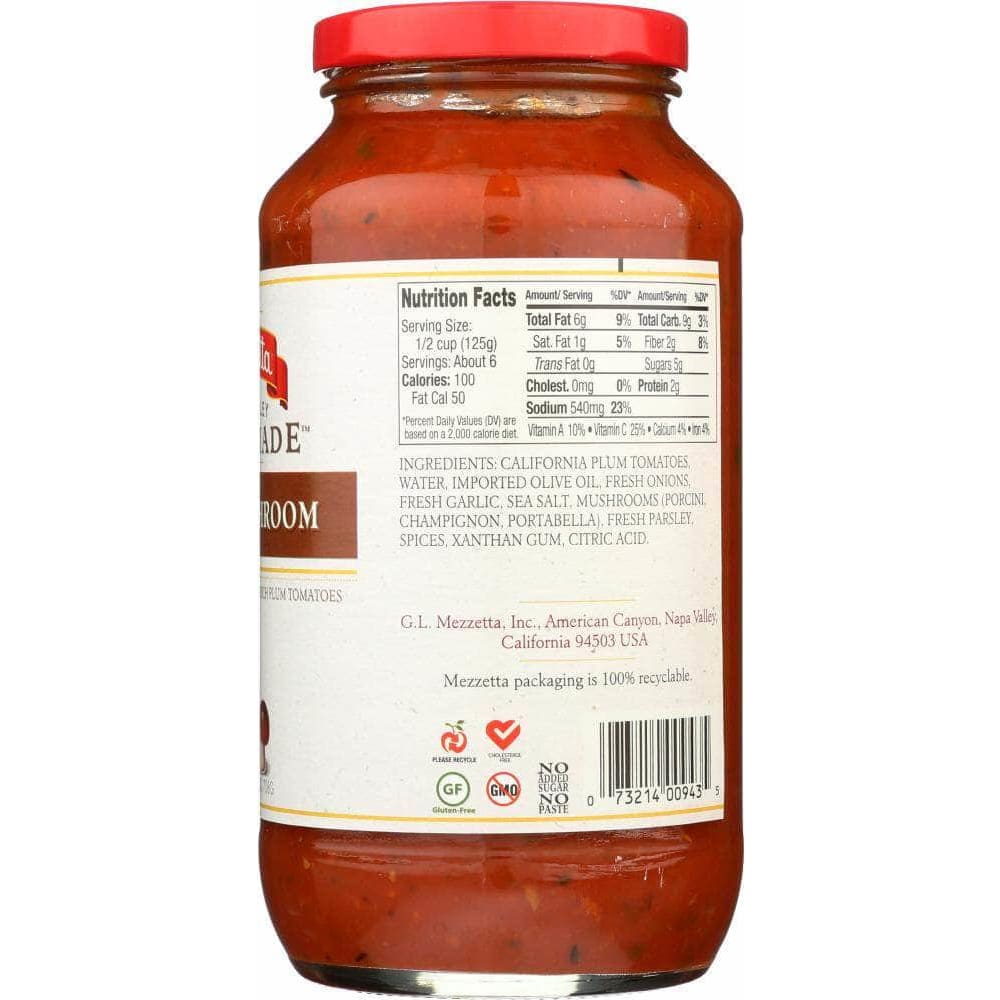 Mezzetta Mezzetta Napa Valley Bistro All Natural Porcini Mushroom Sauce, 25 oz