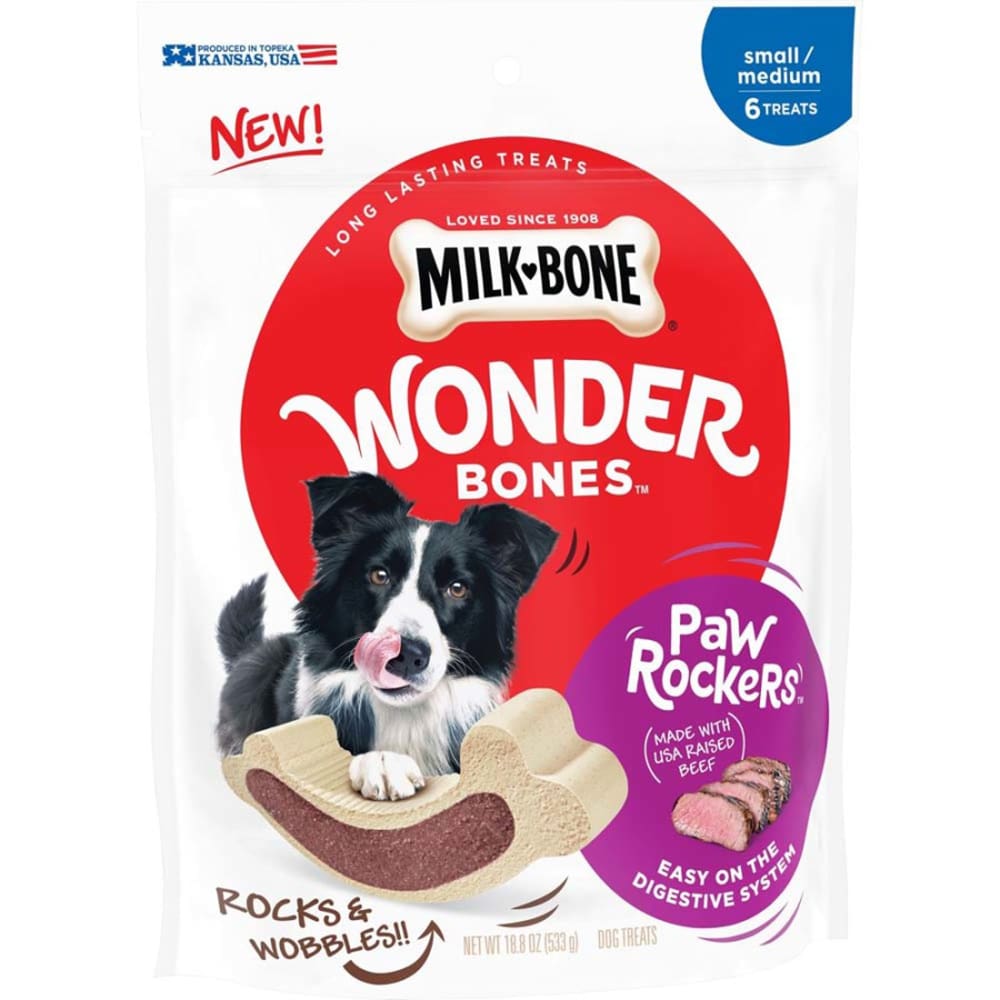 Milk-Bone Paw Rockers Beef Dog Treats 18.8 oz 6 Count Small-Medium - Pet Supplies - Milk-Bone