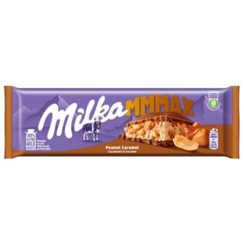 Milka Peanut Caramel Milk Chocolate Candy Bar 9.7 oz (276 g) - Milka