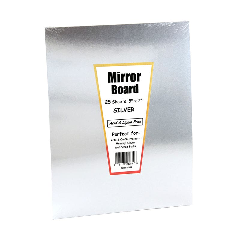 Mirror Board 5 X 7In 25Shts (Pack of 6) - Mirrors - Hygloss Products Inc.