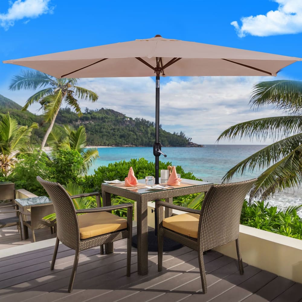 MISSBRELLA 10’ x 6.5’ Rectangular Outdoor Patio Market Table Umbrella - MISSBRELLA