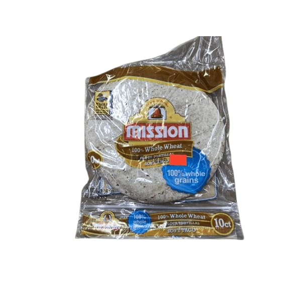 Mission 100% Whole Wheat Flour Tortillas, 10 ct. - ShelHealth.Com