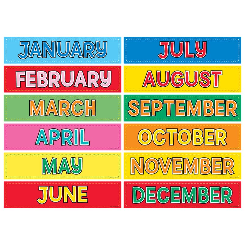 Monthly Calendar Cards (Pack of 6) - Calendars - Hygloss Products Inc.