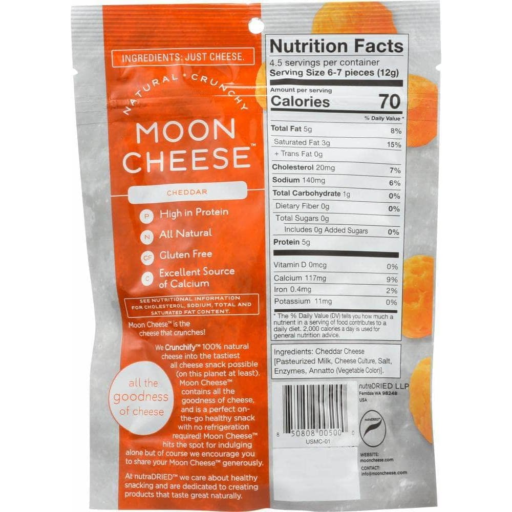 Moon Cheese Moon Cheese Cheese Dried Cheddar, 2 oz