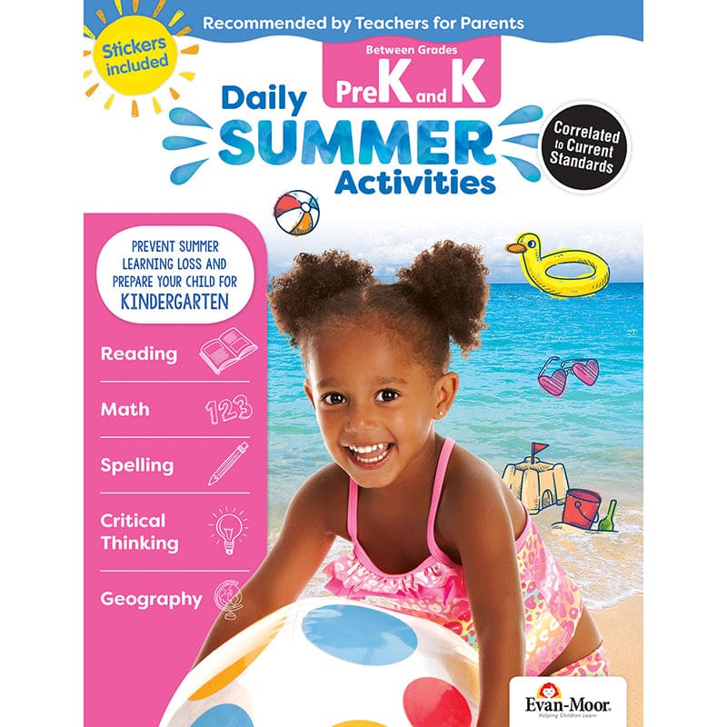 Moving From Prek To Kindergarten Daily Summer Activities (Pack of 3) - Skill Builders - Evan-moor