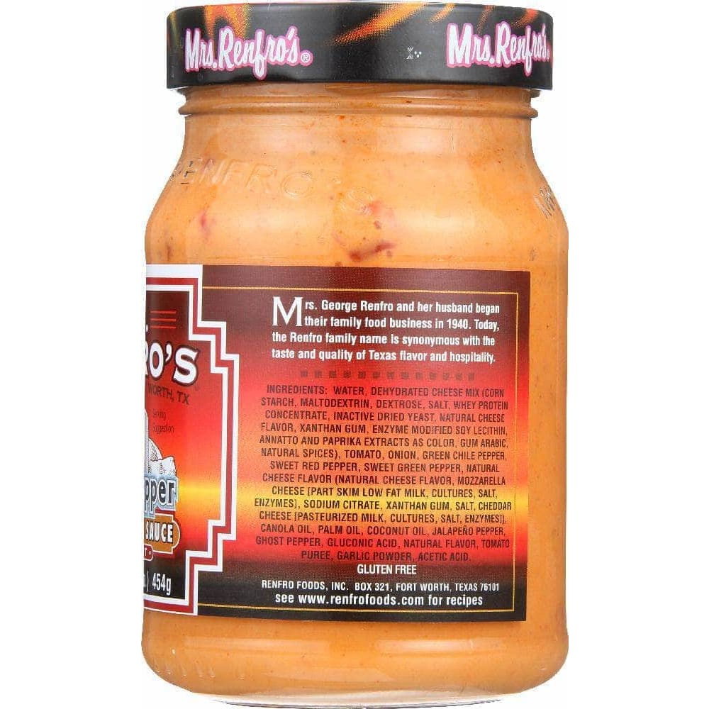 Mrs Renfros Mrs. Renfro's Gourmet Ghost Pepper Nacho Cheese Sauce Scary Hot, 16 oz