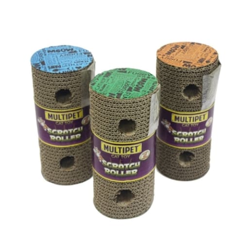 Multipet Cardboard Roller Catnip Toy Assorted 9.5 in - Pet Supplies - Multipet