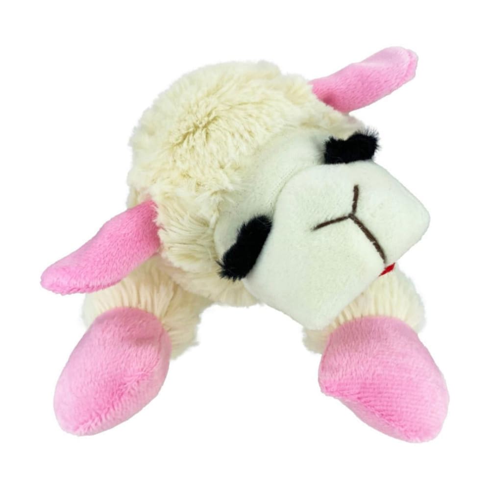 Multipet Lamb Chop Dog Toy w- Pink Ribbon 1ea-Large 10.5 in - Pet Supplies - Multipet