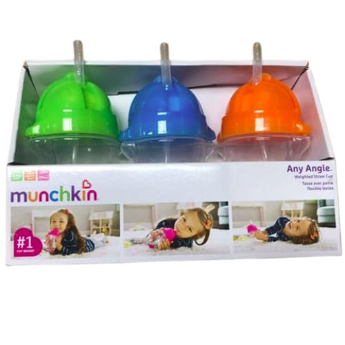 Munchkin Any Angle Click Lock Weighted Straw Cup, 3 pk. - Assorted - ShelHealth.Com