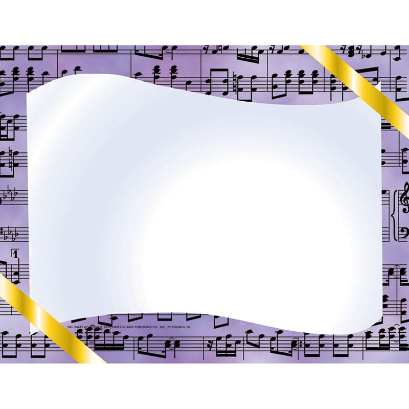 Music Certificate Border Computer Paper (Pack of 8) - Design Paper/Computer Paper - Flipside