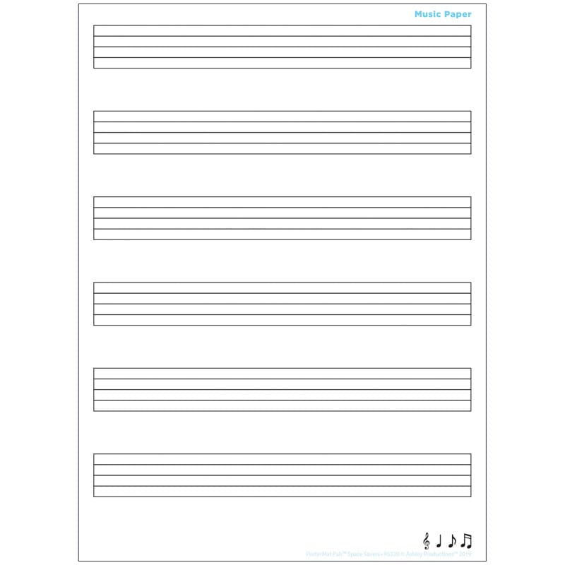 Music Staves Space Savers Postermat Pals Smart Poly Single Sided (Pack of 12) - Miscellaneous - Ashley Productions
