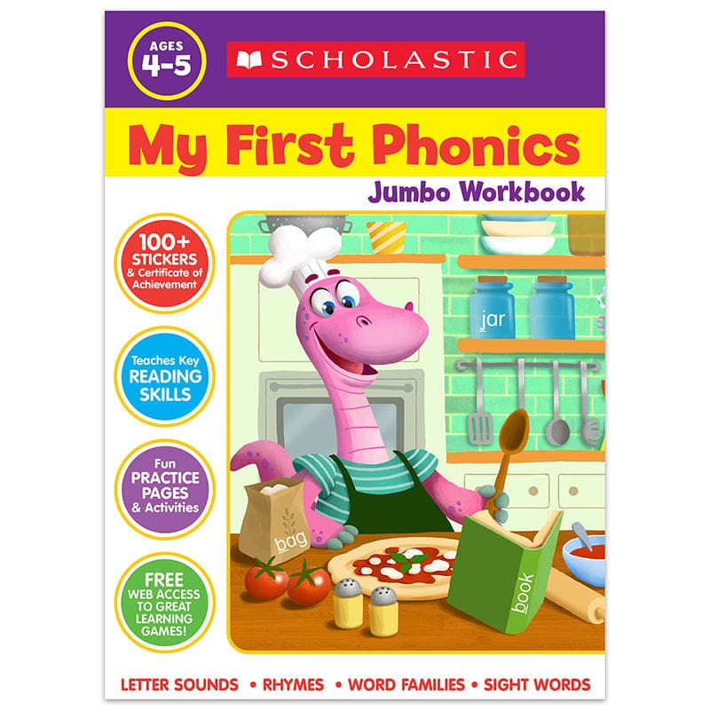 My First Phonics Jumbo Workbook (Pack of 6) - Phonics - Scholastic Teaching Resources