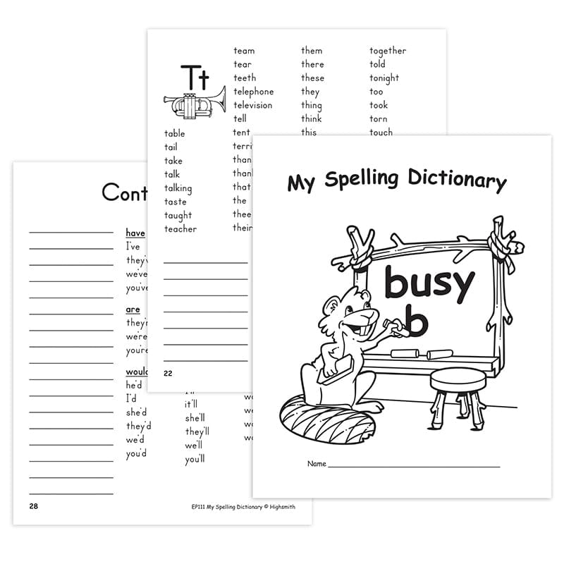 My Spelling Dictionary (Pack of 12) - Reference Books - Teacher Created Resources