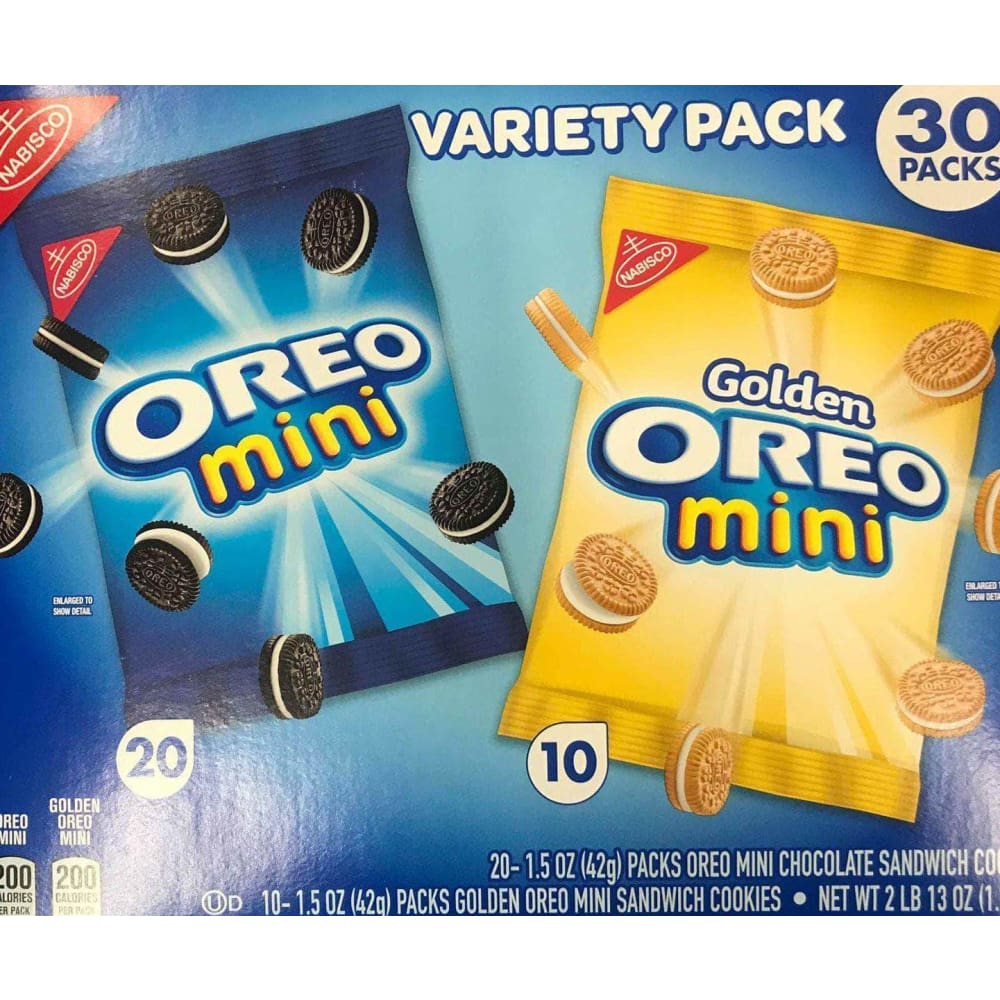 Nabisco Oreo mini sandwich cookies, variety pack, 30 count - ShelHealth.Com