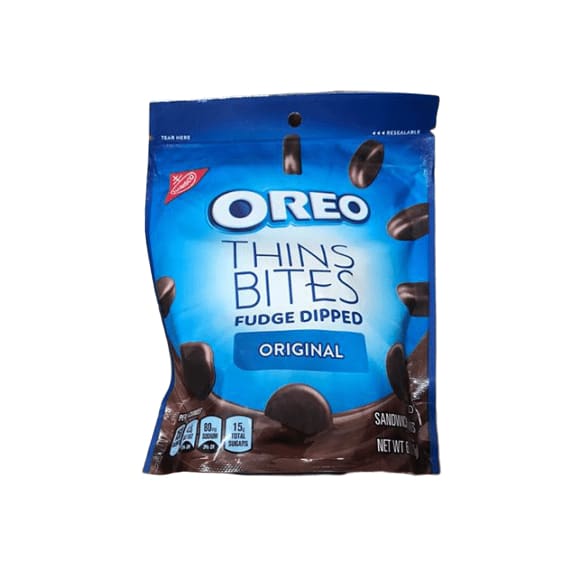 Nabisco Oreo Thins Bites Fudge Dipped, Original, 6 oz - ShelHealth.Com