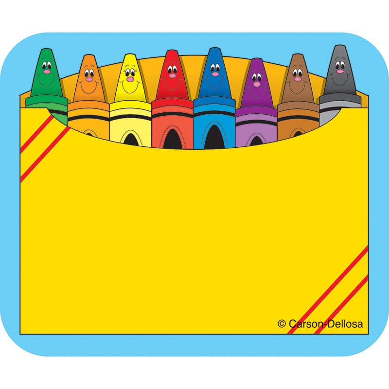 Name Tags Crayon Box 40/Pk Self-Adhesive (Pack of 10) - Name Tags - Carson Dellosa Education