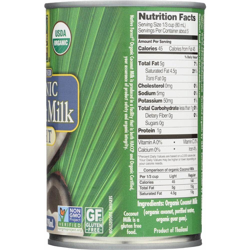 Native Forest Native Forest Organic Light Coconut Milk Unsweetened, 13.5 oz