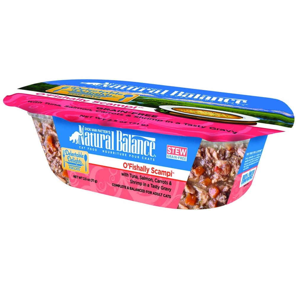 Natural Balance Pet Foods Delectable Delights O’Fishally Scampi Stew Cat Wet Food 2.5 oz 12 Pack - Pet Supplies - Natural Balance
