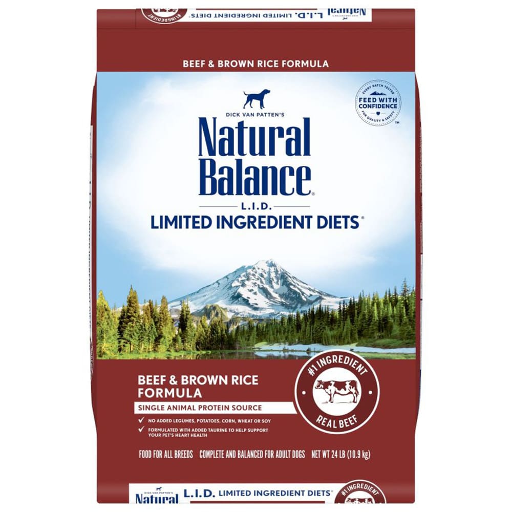 Natural Balance Pet Foods L.I.D. Beef and Brown Rice Adult Dry Dog Food 24lbs - Pet Supplies - Natural Balance