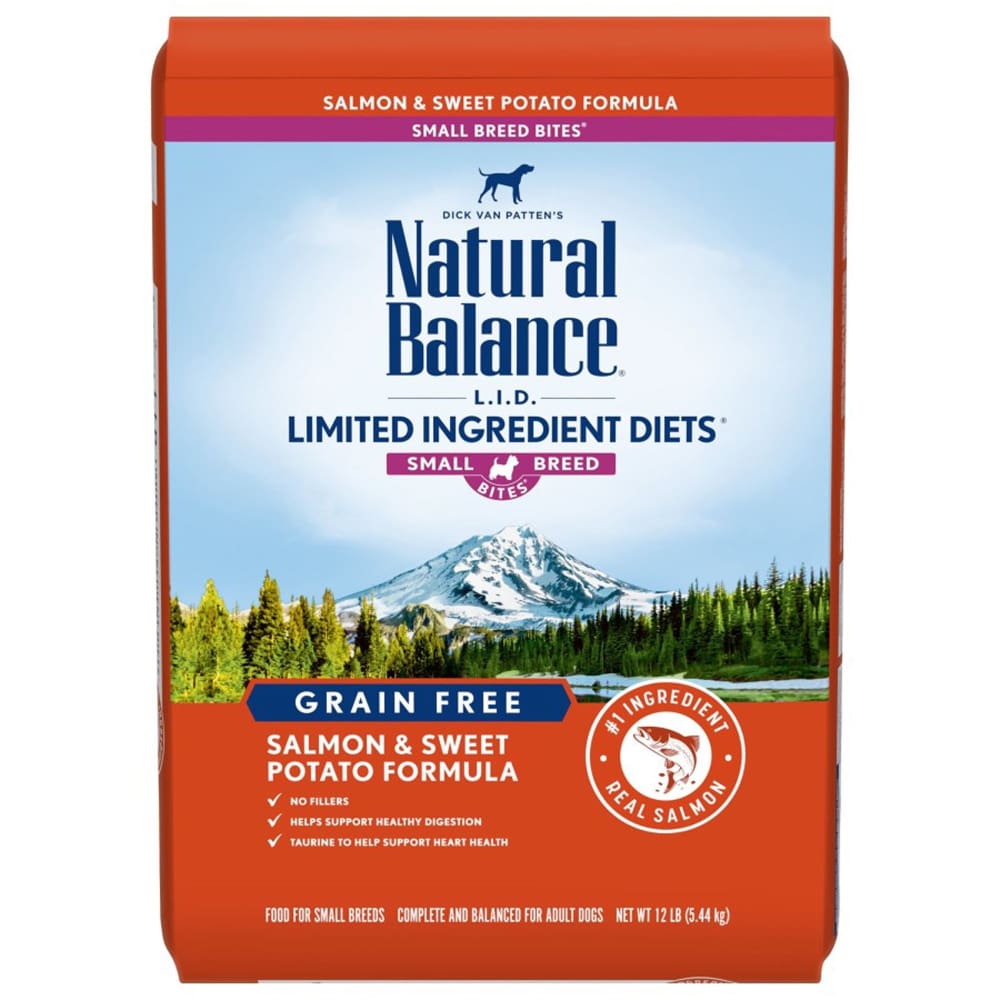 Natural Balance Pet Foods L.I.D. Small Breed Bites Dry Dog Food Salmon Sweet Potato 1ea/12 lb - Pet Supplies - Natural Balance