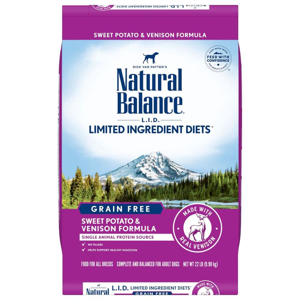 Natural Balance Pet Foods L.I.D. Sweet Potato and Venison Adult Dry Dog Food 22lbs - Pet Supplies - Natural Balance