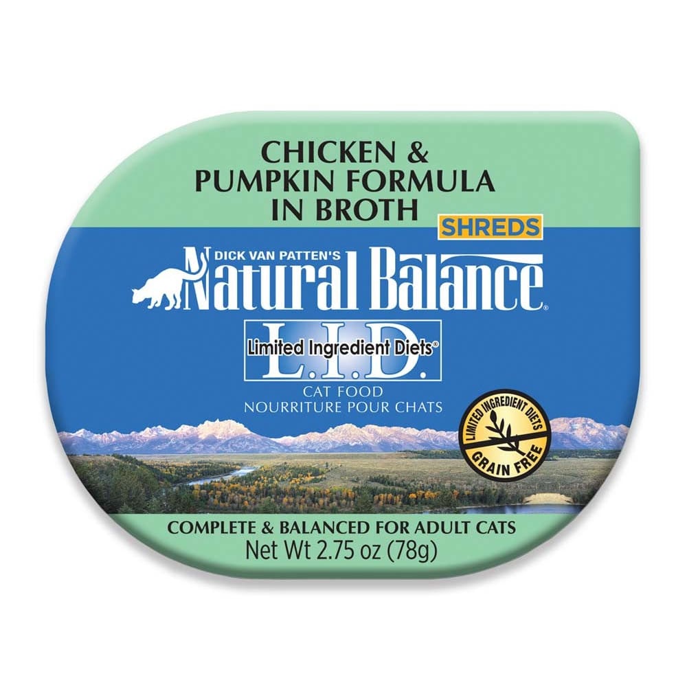 Natural Balance Pet Foods L.I.D. Wet Cat Food Chicken Pumpkin in Broth 24ea/2.75 oz 24 pk - Pet Supplies - Natural Balance