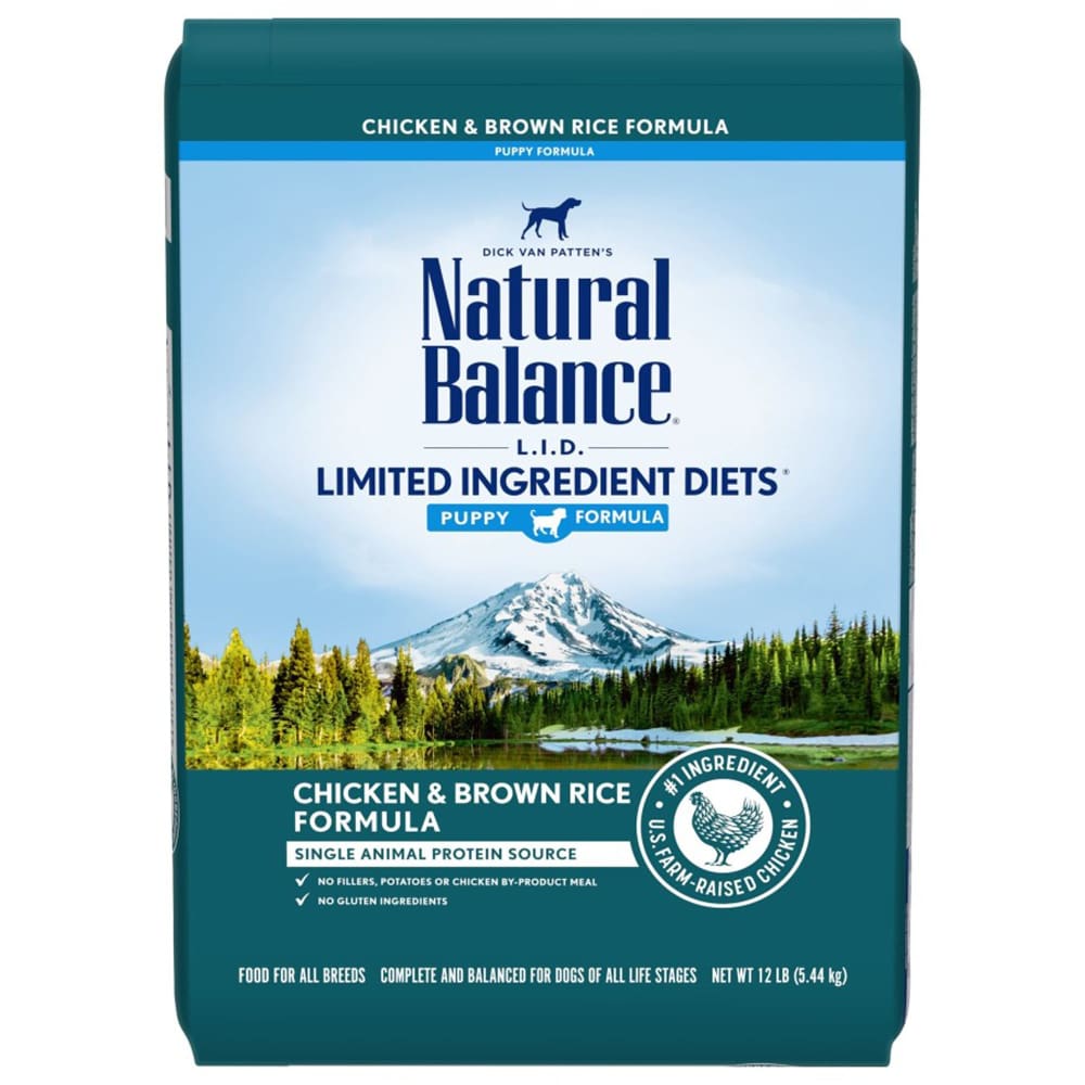 Natural Balance Pet Foods LID Chicken and Brown Rice Puppy Dry Dog Food 12 lb - Pet Supplies - Natural Balance