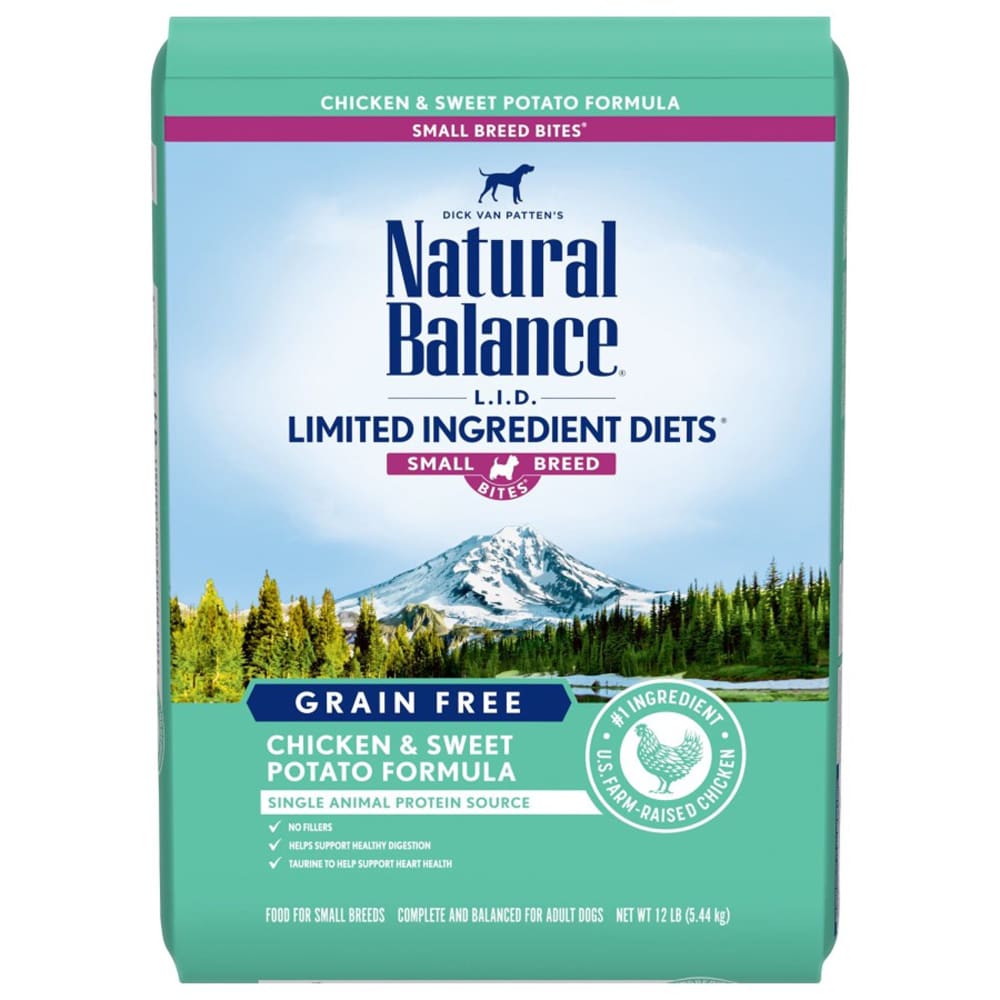 Natural Balance Pet Foods LID Chicken and Sweet Potato Small Breed Bite 12 lb - Pet Supplies - Natural Balance
