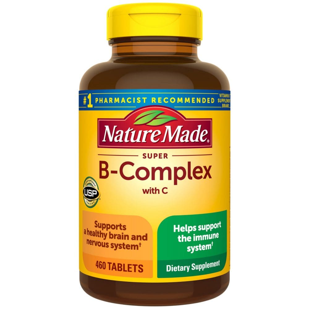 Nature Made Super B-Complex Tablets for Metabolic Health (460 ct.) - Letter Vitamins - Nature Made