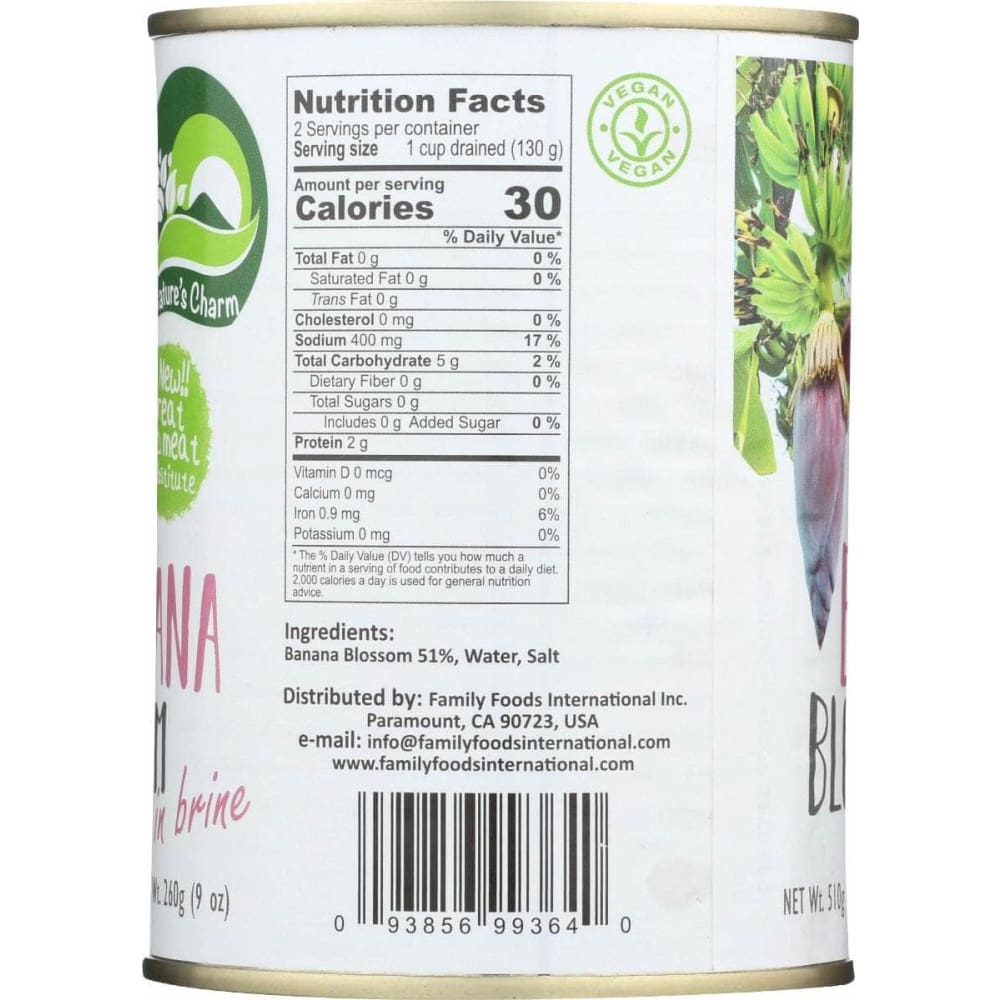 NATURES CHARM Grocery > Pantry > Food NATURES CHARM: Banana Blossoms In Brine, 18 oz