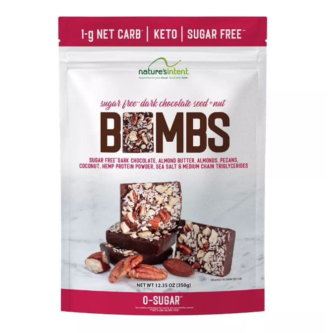 Natures Intent Keto Dark Chocolate Seed & Nuts Bombs 12.35 oz. - Natures Intent