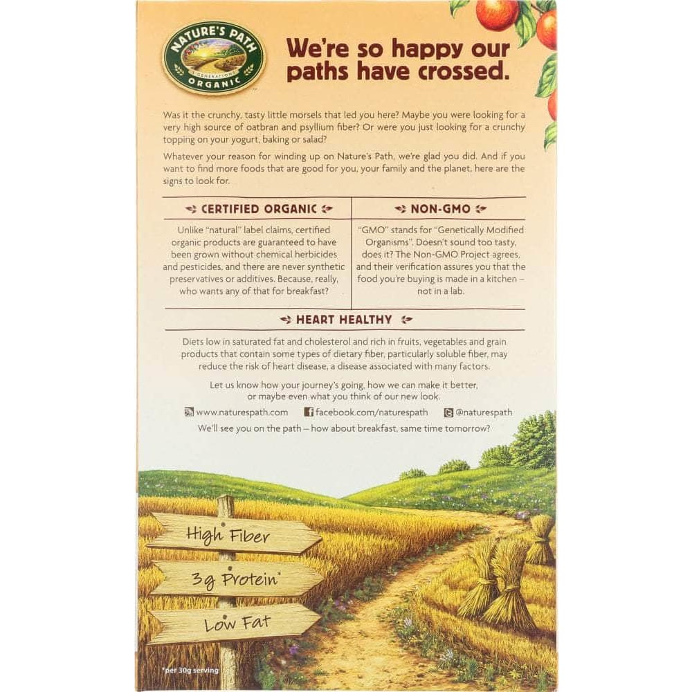 Natures Path Natures Path Organic Smart Bran Psyllium and Oatbran Cereal, 10.6 oz