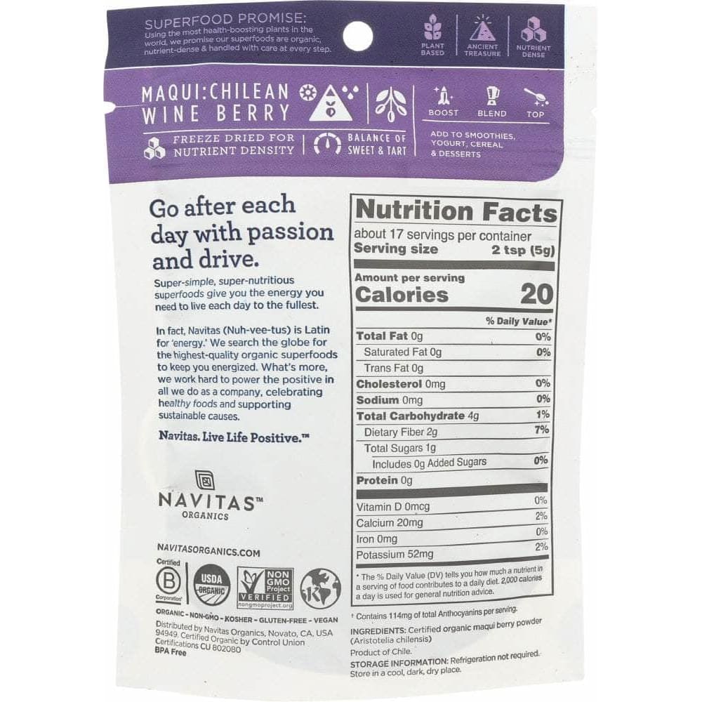 Navitas Navitas Maqui Powder Organic, 3 oz