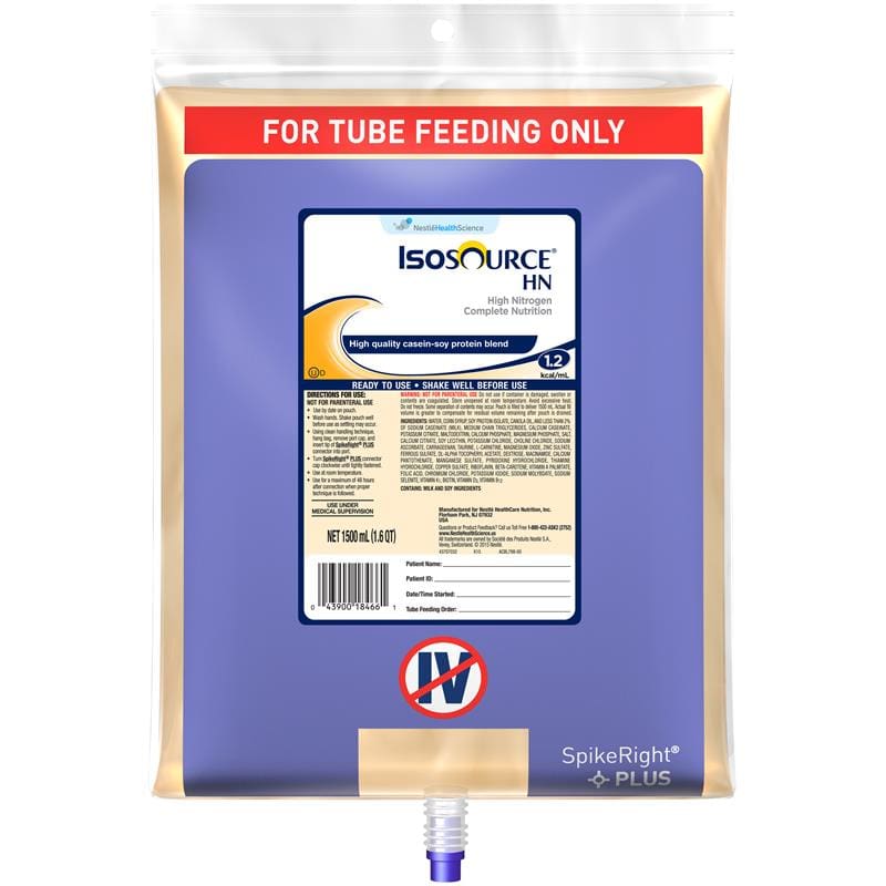 Nestle Isosource Hn Spikeright + 1500Ml Case of 4 - Nutrition >> Nutritionals - Nestle