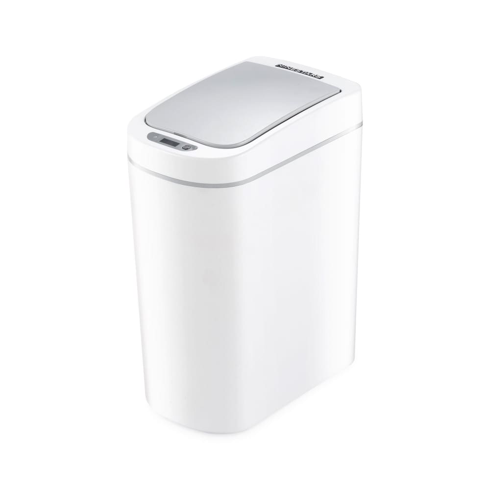 Nine Stars 1.8-Gal. Plastic Sensor Trash Can - White - Nine