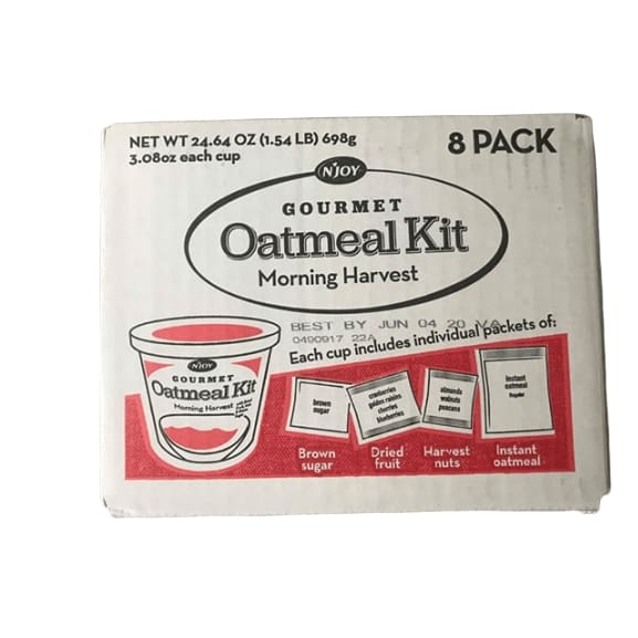 N'Joy Oatmeal Kit, Morning Harvest, 3.08 oz 8-Count - ShelHealth.Com
