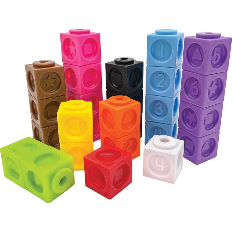 Numbers And Shapes Connecting Cubes (Pack of 3) - Manipulative Kits - Teacher Created Resources