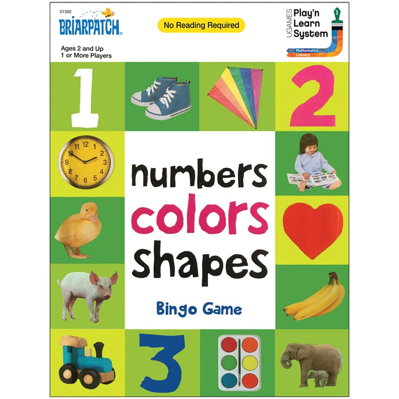 Numbers Colors Shapes Bingo Game (Pack of 2) - Bingo - University Games
