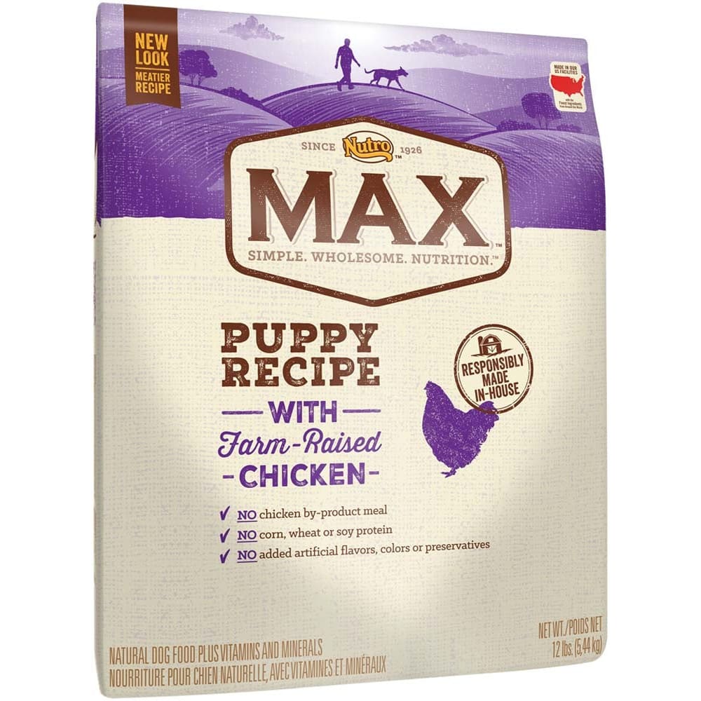 Nutro Max Puppy Recipe With Farm Raised Chicken Dry Dog Food 12 Pounds - Pet Supplies - Nutro