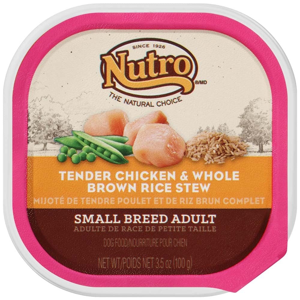 Nutro Products Tender Chicken and Whole Brown Rice Stew Small Breed Canned Dog Food 24Ea/3.5 Oz 24 Pk - Pet Supplies - Nutro